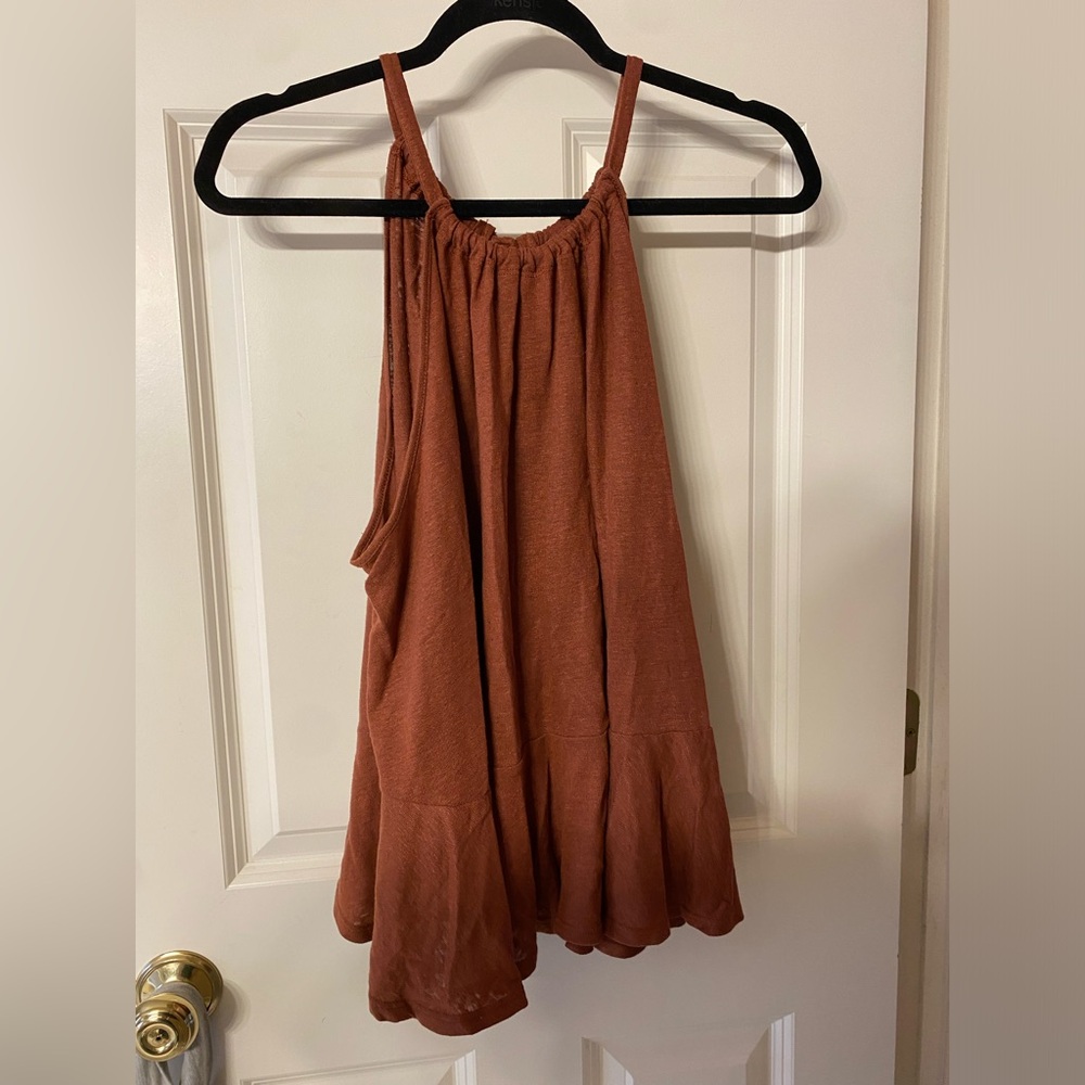 Old Navy NWT Flowy Rust Halter Top SZ XL